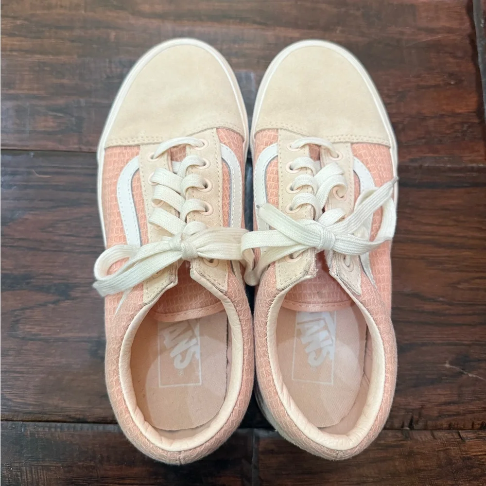 Vans Womens Pink Old Skool Woven Check Spanish Villa Suede Canvas Shoes Size 7.5 - Picture 13 of 13